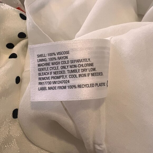 Rixo M Polka Dot Red Floral Ruffled Midi Slip Dress Adjust Spaghetti Strap Women - Picture 5 of 10